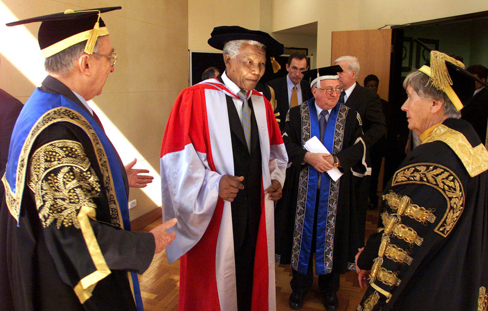 Nelson Mandela at His Honorary Doctorate (Doctor of Laws) Ceremony