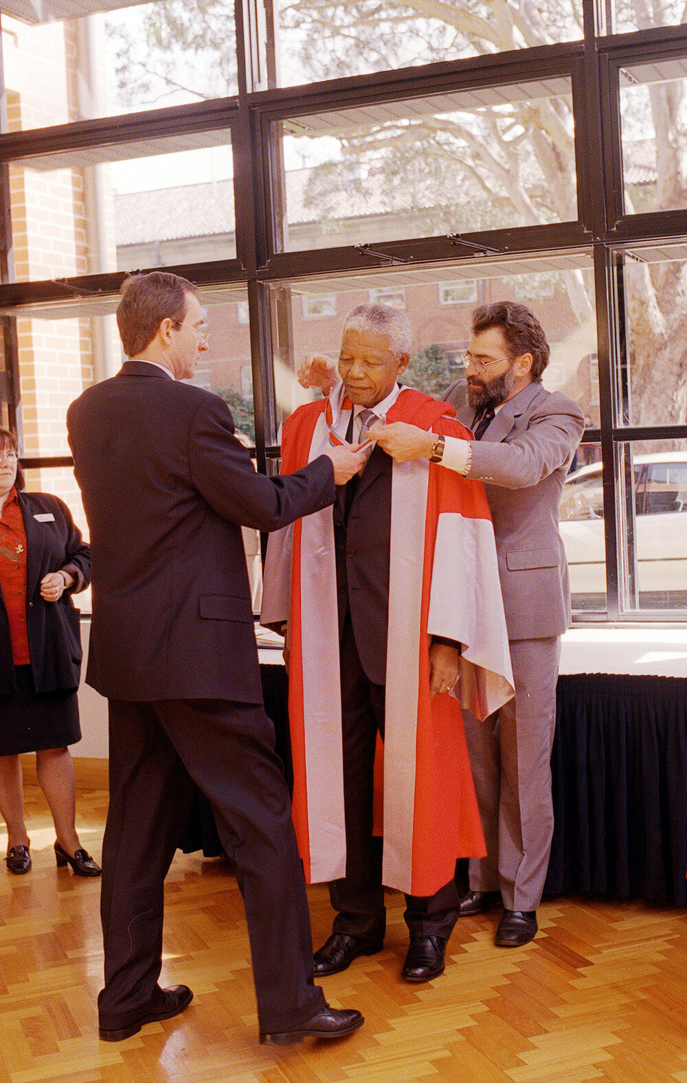 Nelson Mandela at His Honorary Doctorate (Doctor of Laws) Ceremony