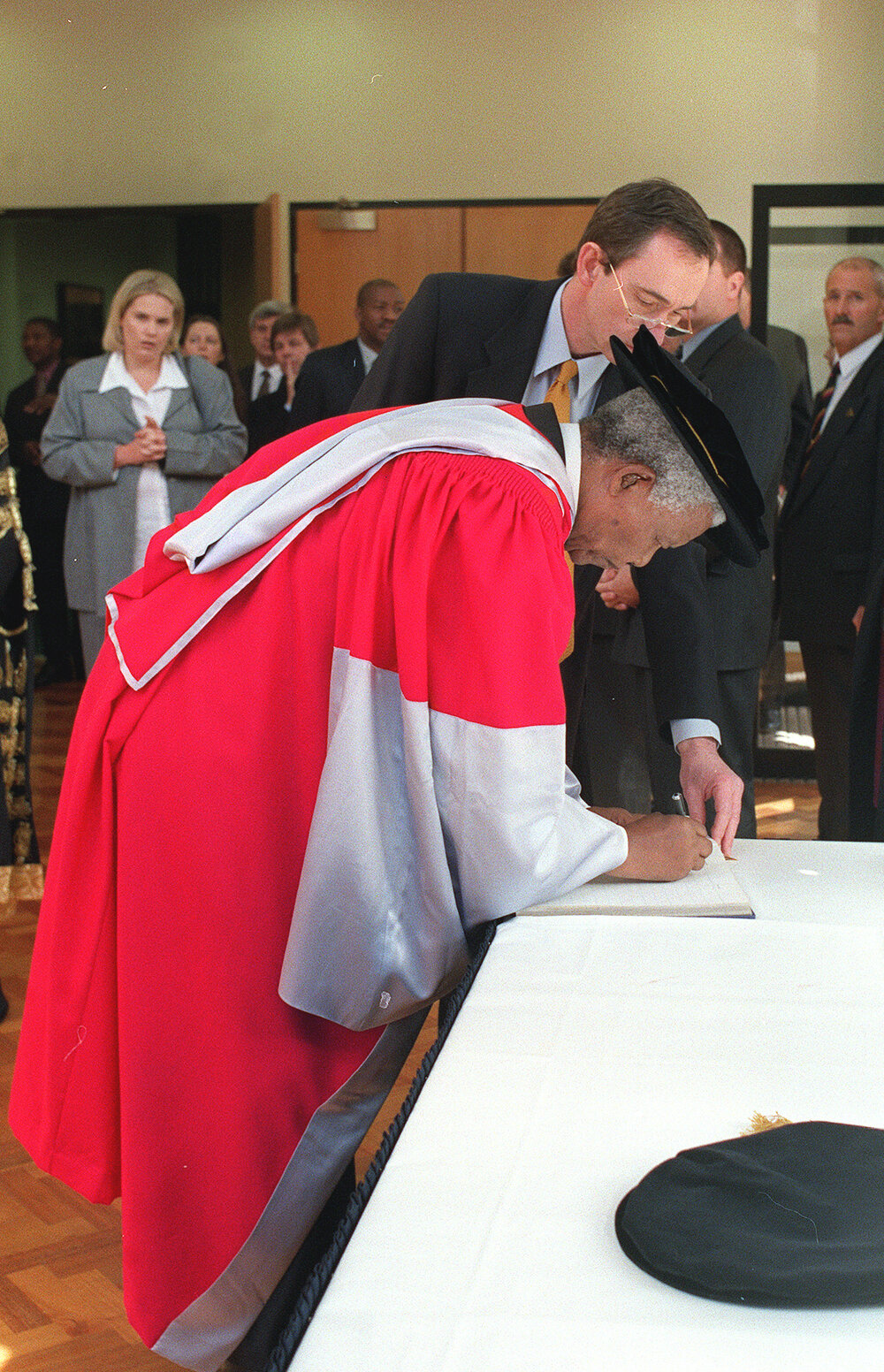 Nelson Mandela at His Honorary Doctorate (Doctor of Laws) Ceremony