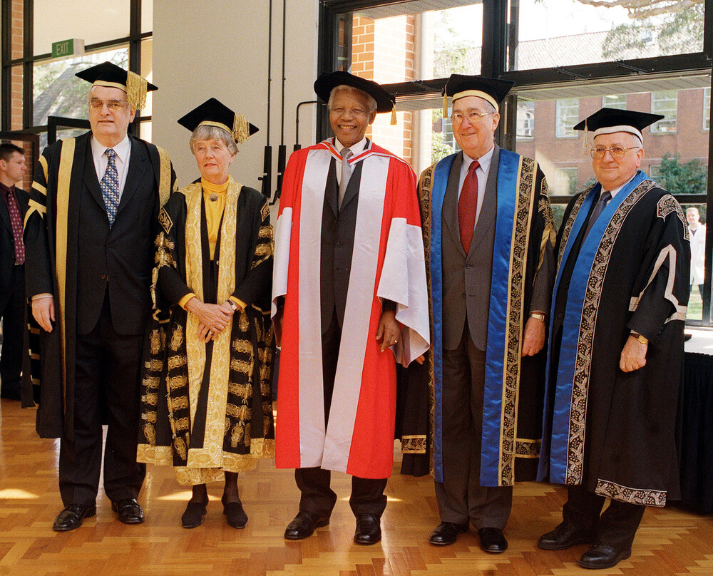 Nelson Mandela at His Honorary Doctorate (Doctor of Laws) Ceremony