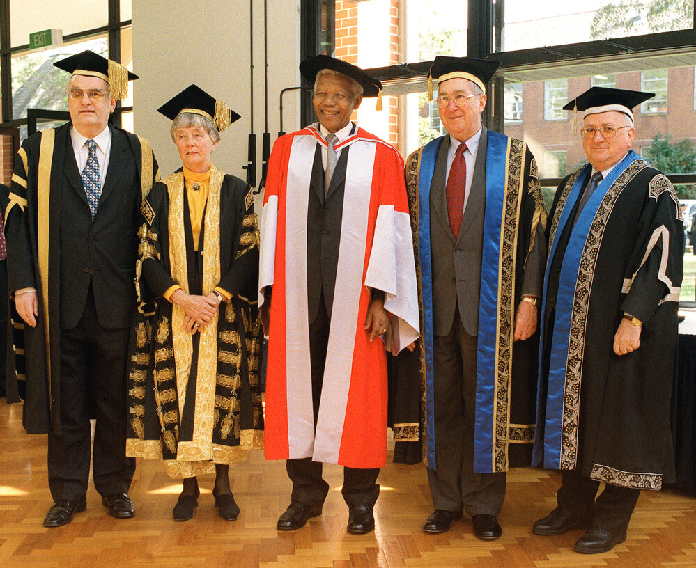 Nelson Mandela at His Honorary Doctorate (Doctor of Laws) Ceremony
