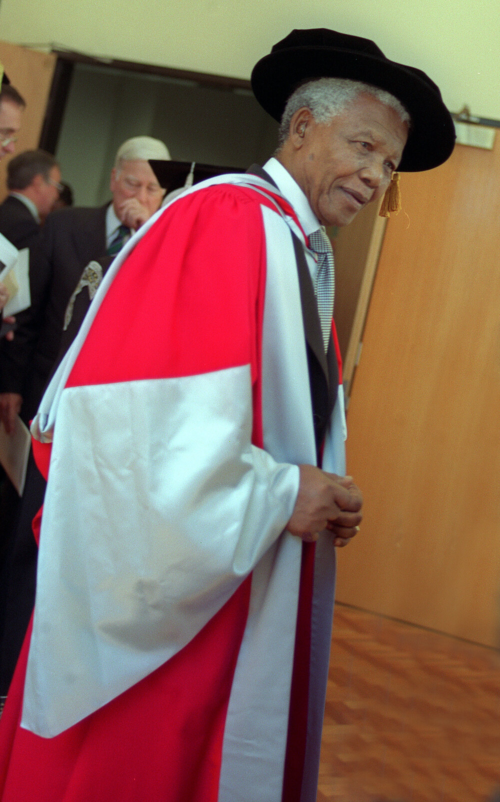 Nelson Mandela at His Honorary Doctorate (Doctor of Laws) Ceremony