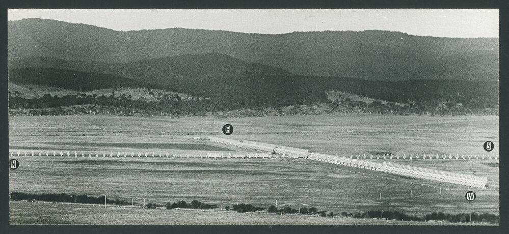 Mills Cross Radio Telescope Showing Compass Directions