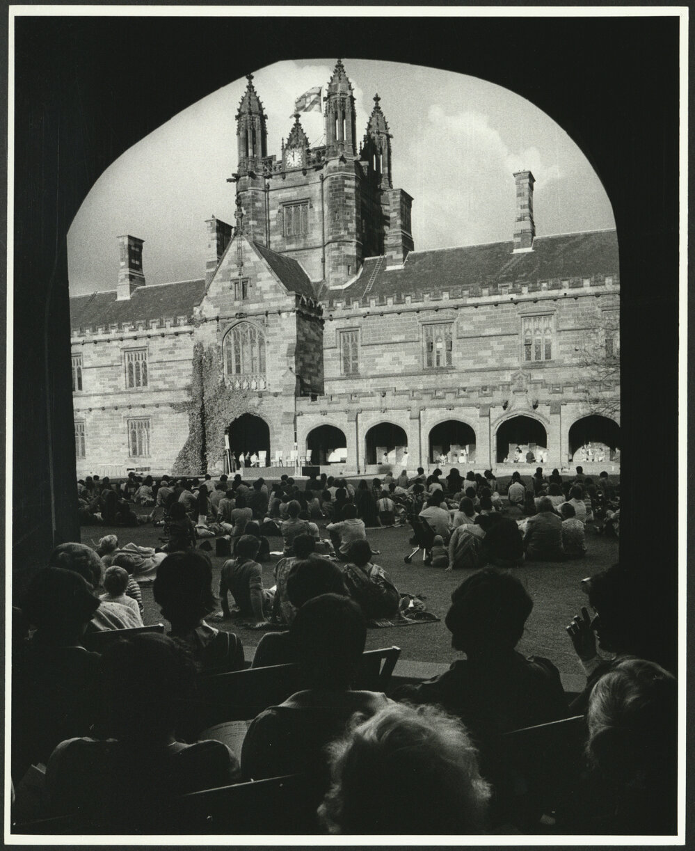 Audience in the Quadrangle at the Inauguration of the Rebuilt Carillon
