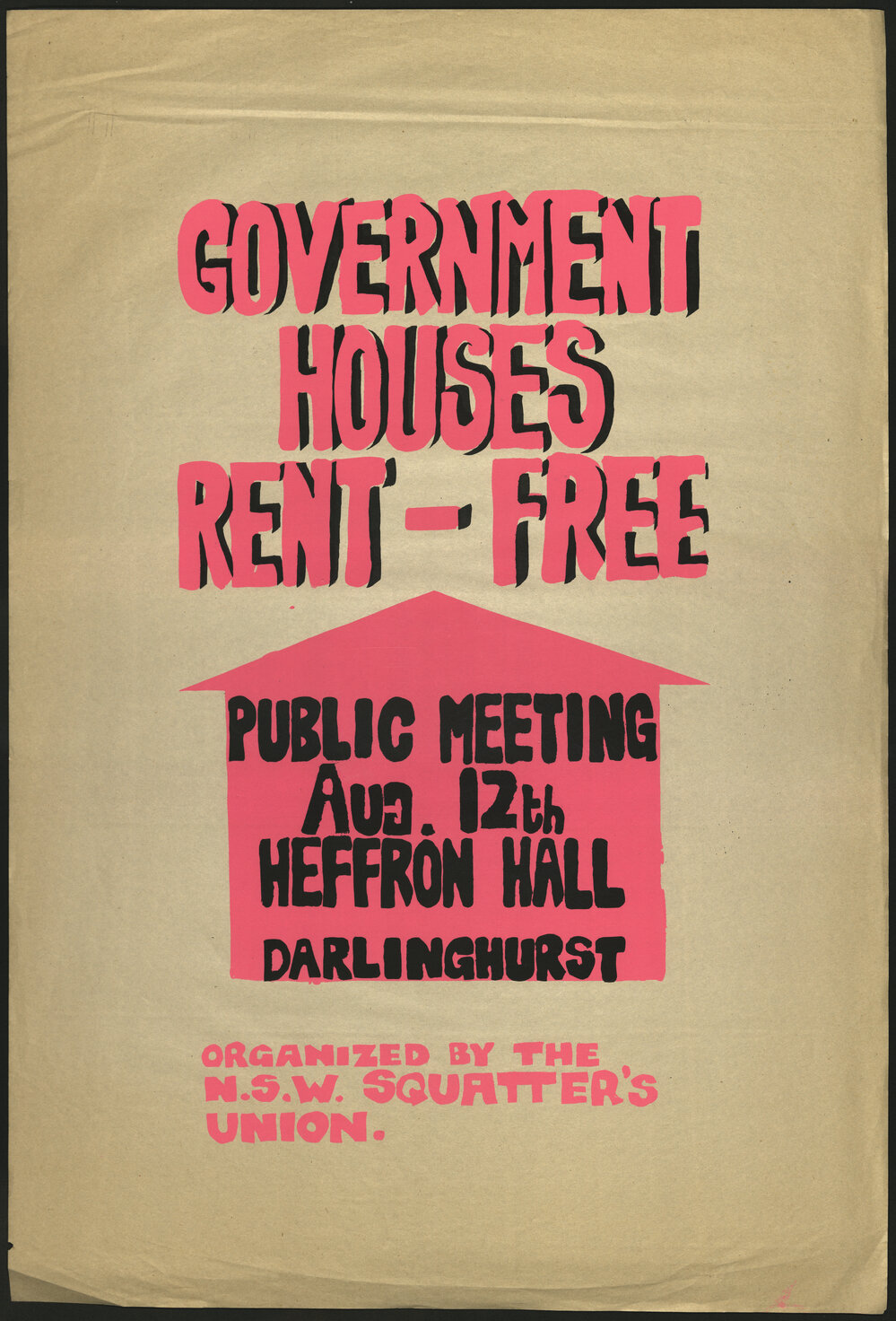 Government Houses Rent-Free: Public Meeting