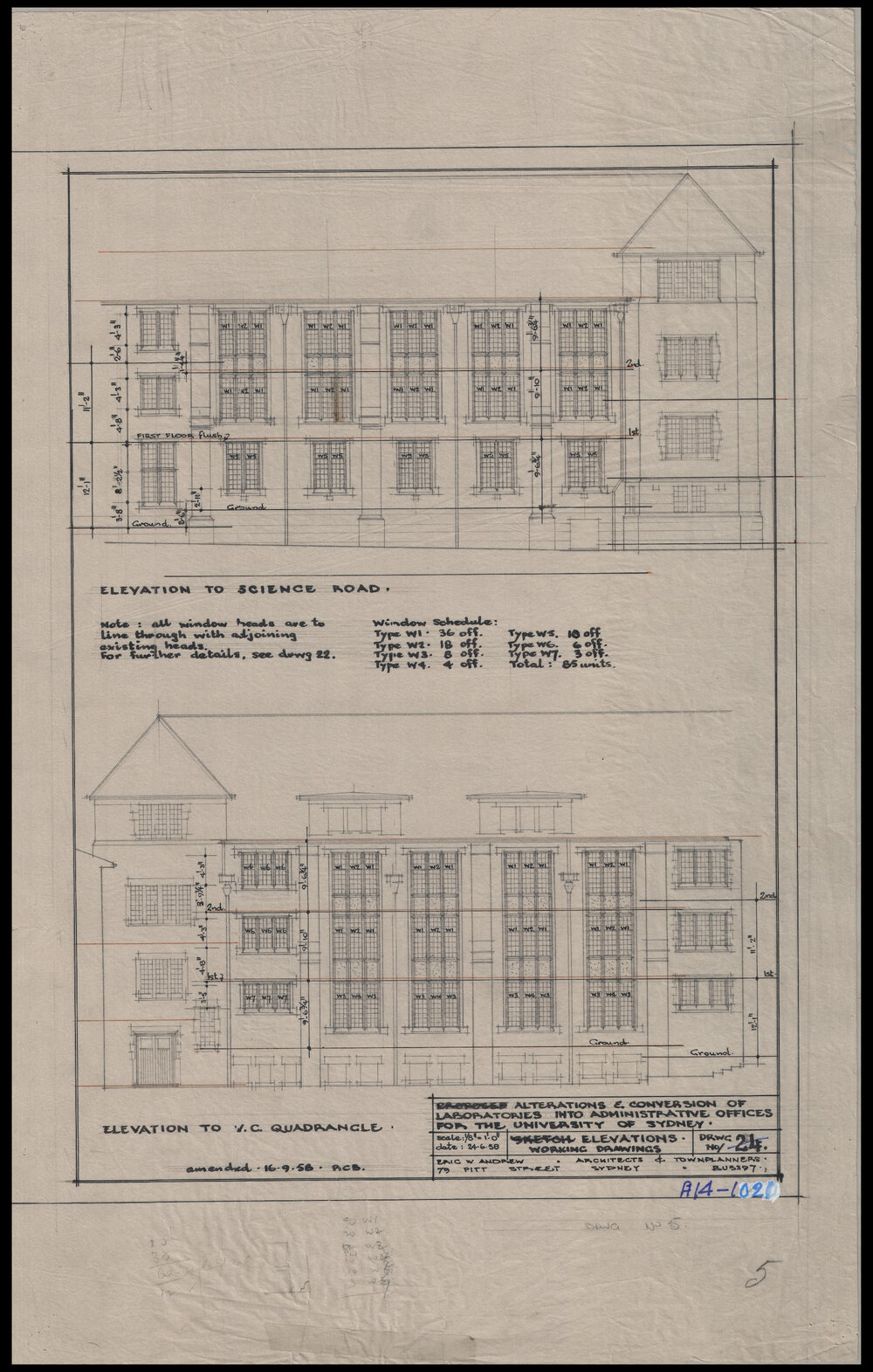 Main Building - Alterations and Conversion of Laboratories into Administrative Offices