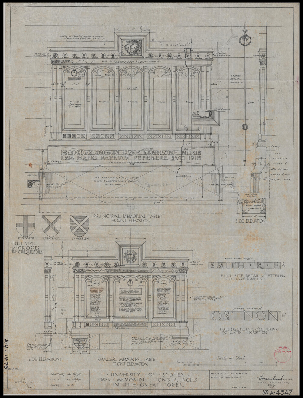 Carillon - War Memorial Honour Rolls in the Great Tower