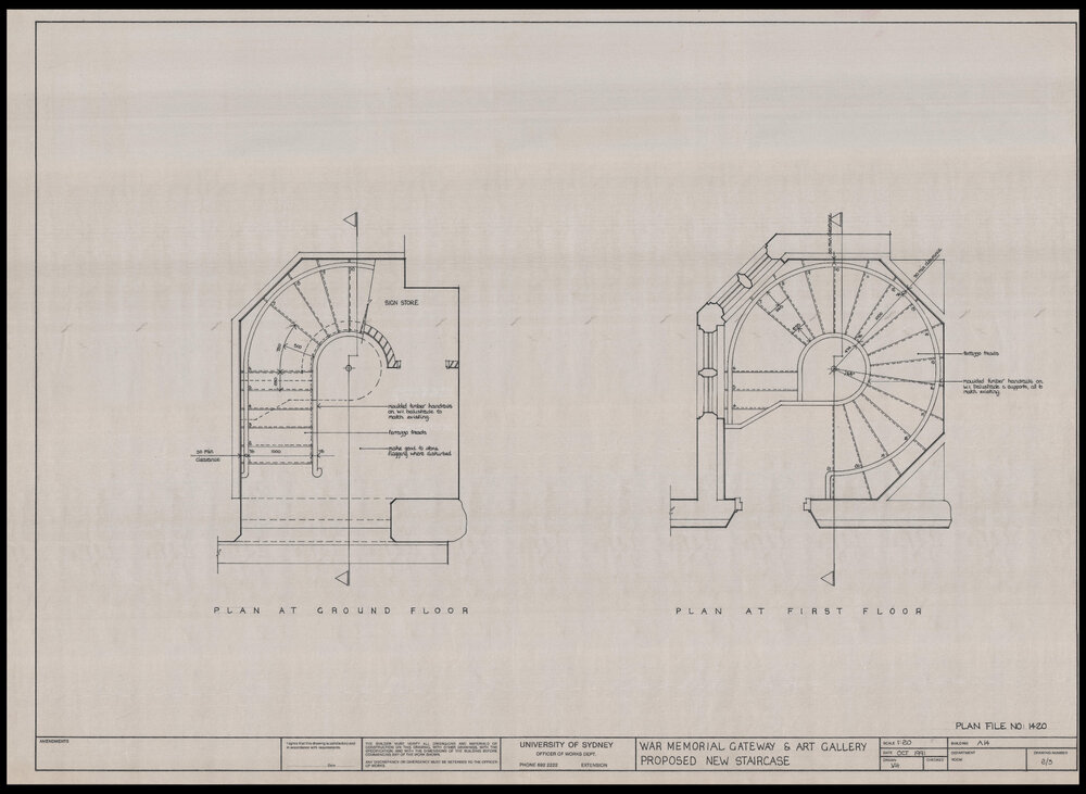 War Memorial Gateway and Art Gallery - Proposed New Staircase - Ground Floor, First Floor