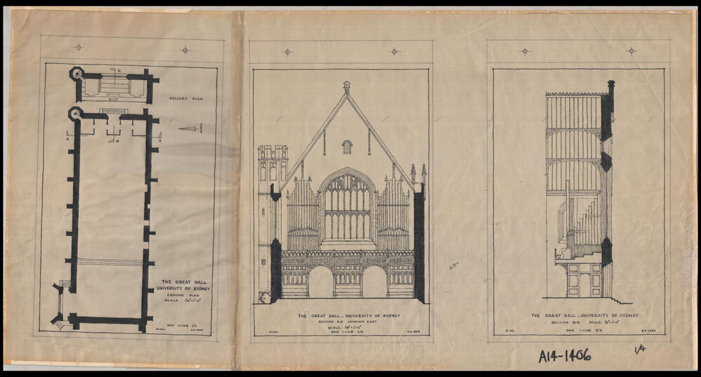 Great Hall Organ - Ground Plan and Sections