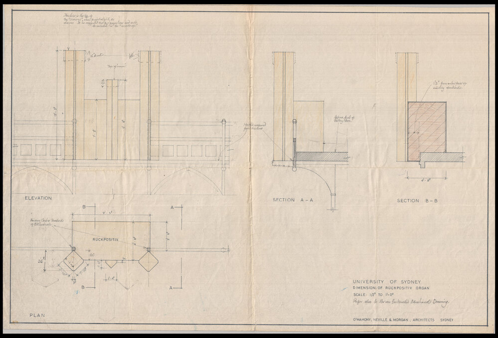 Great Hall Organ - Dimensions of Ruckpositiv Organ - Additional Notes ...