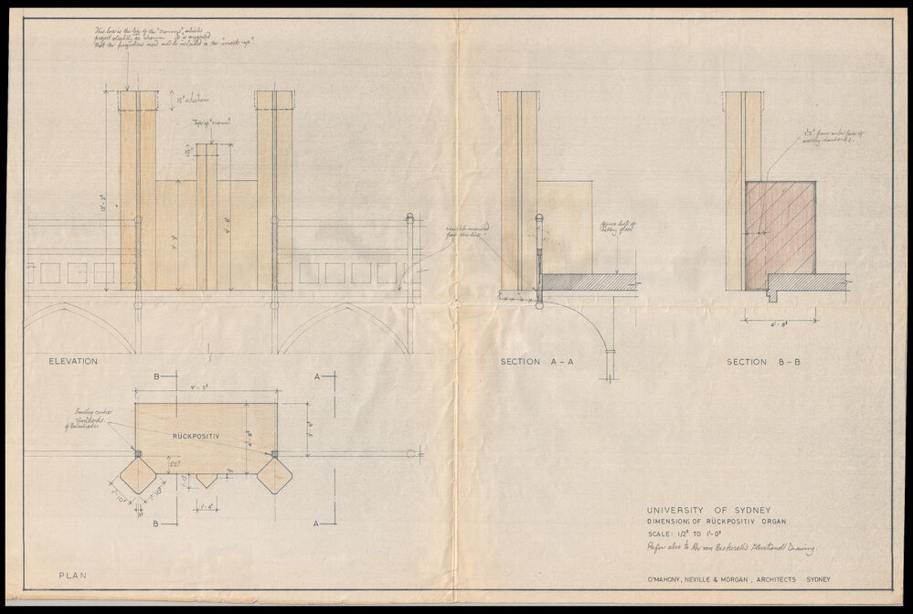 Great Hall Organ - Dimensions of Ruckpositiv Organ | University of ...