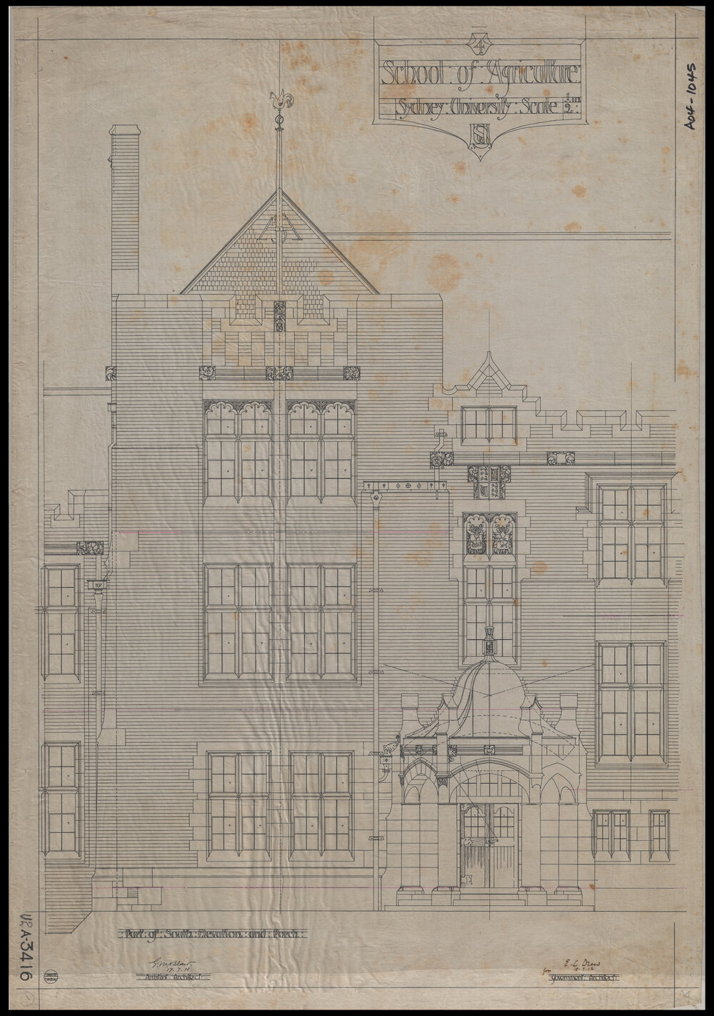 Agriculture Building - School of Agriculture - Part of South Elevation and Porch