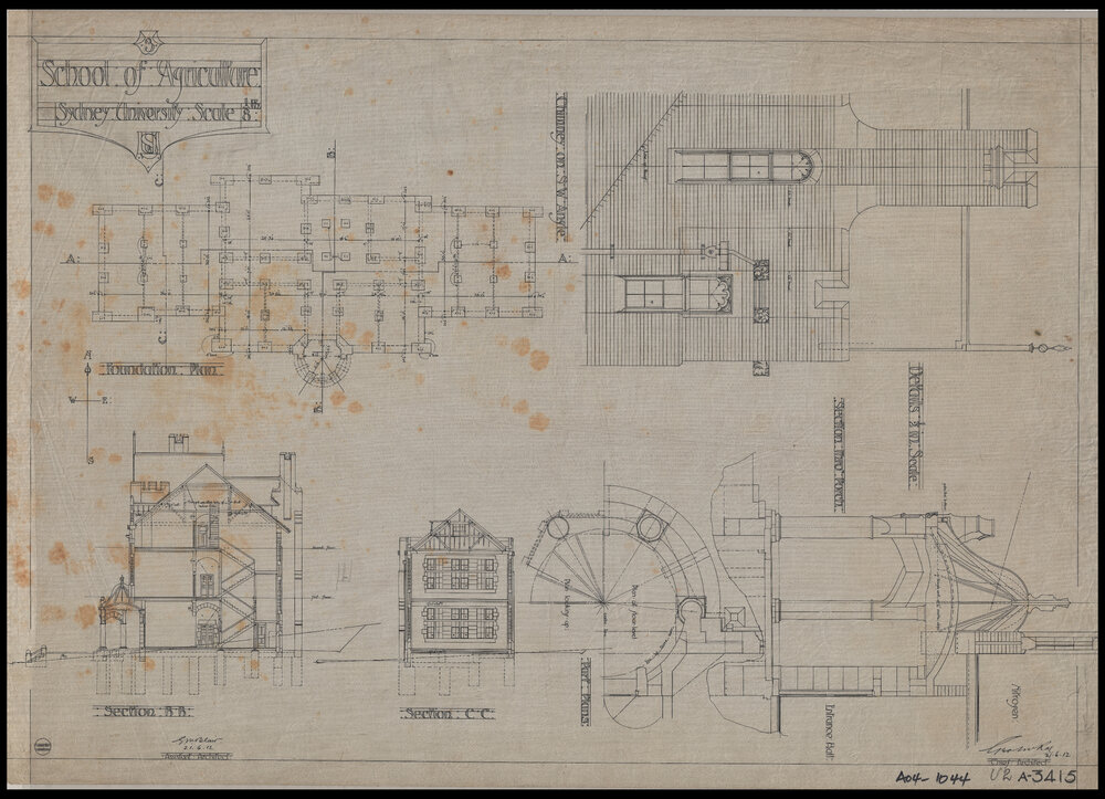 Agriculture Building - School of Agriculture - Details - Cloth Copy