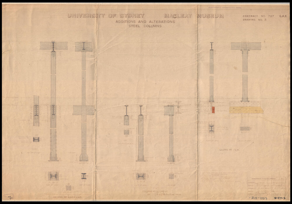 Macleay Museum - Additions and Alternations - Steel Columns