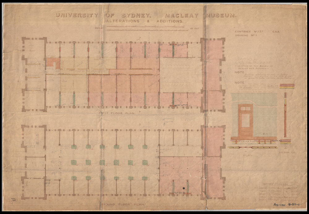 Macleay Museum - Alterations and Additions - First Floor, Ground Floor - Paper Copy