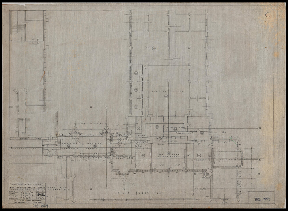 Macleay Museum - Additions for Department of Botany - First Floor