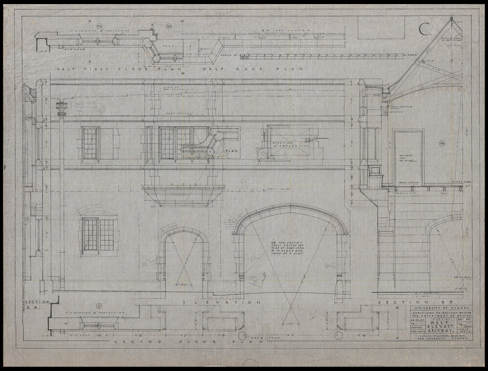 Macleay Museum - Additions for Department of Botany - West Elevation Archway
