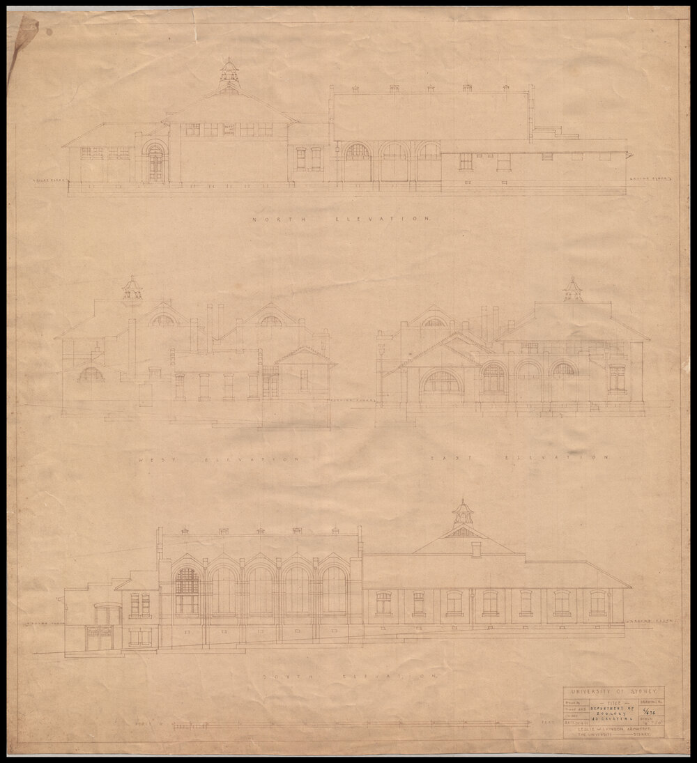 Biology Building - Zoology Building - Department of Zoology - Existing - Elevations