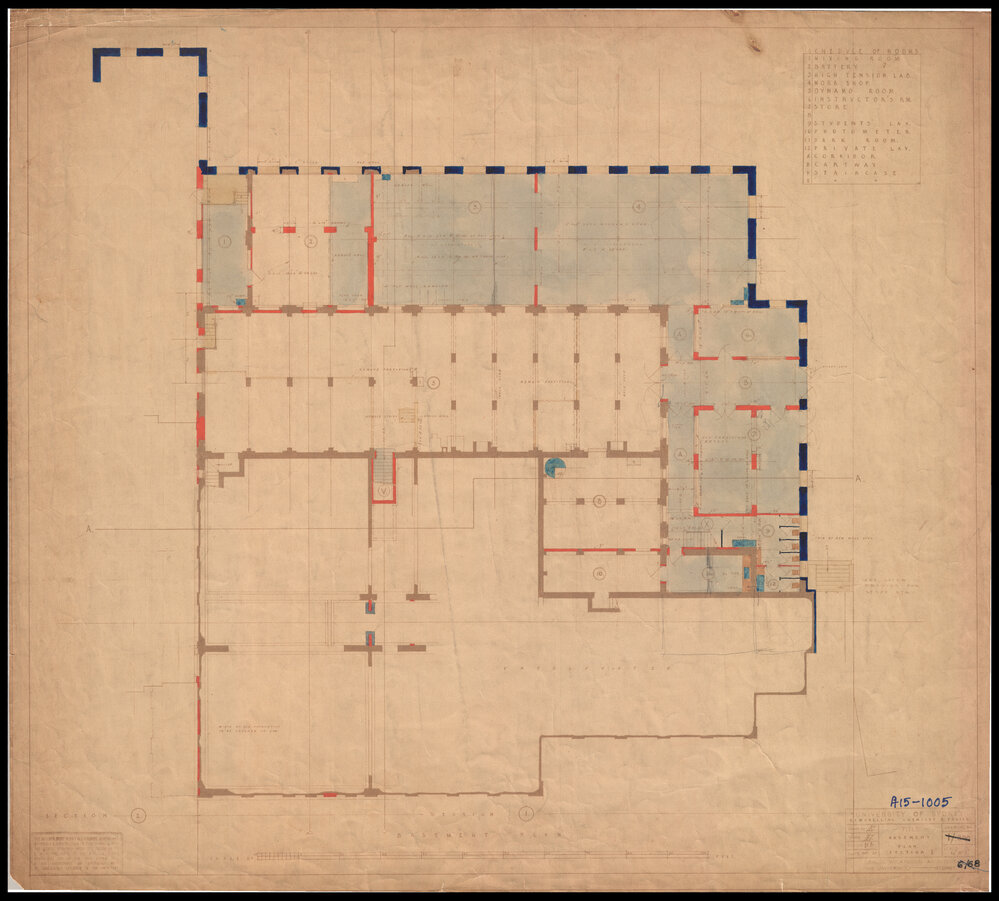 Chemical Laboratory - Pharmacy Building - Remodelling Chemistry and Physics - Basement