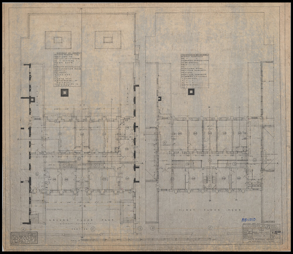Chemical Laboratory - Pharmacy Building - Remodelling Chemistry and Physics - Ground and First Floors