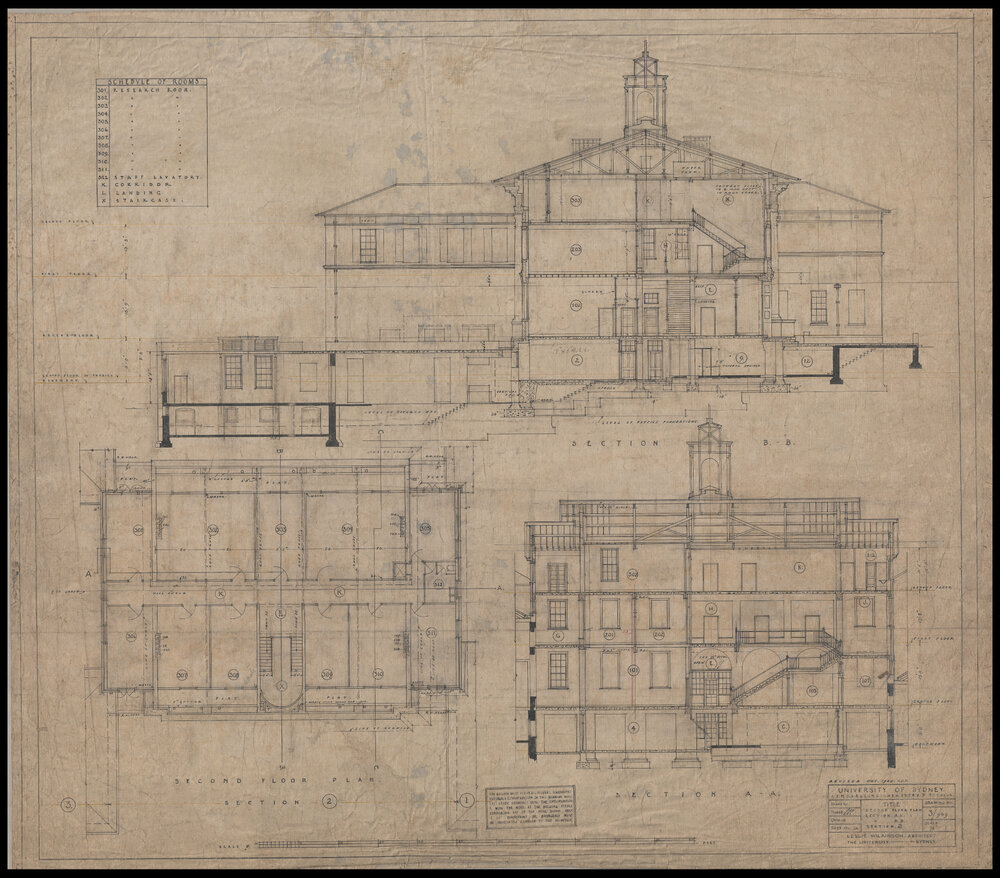 Chemical Laboratory - Pharmacy Building - Remodelling Chemistry and Physics - Second Floor and Sections