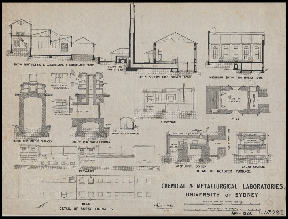 Chemical Laboratory - Pharmacy Building - Chemical and Metallurgical Laboratories - Furnace Room and Furnaces