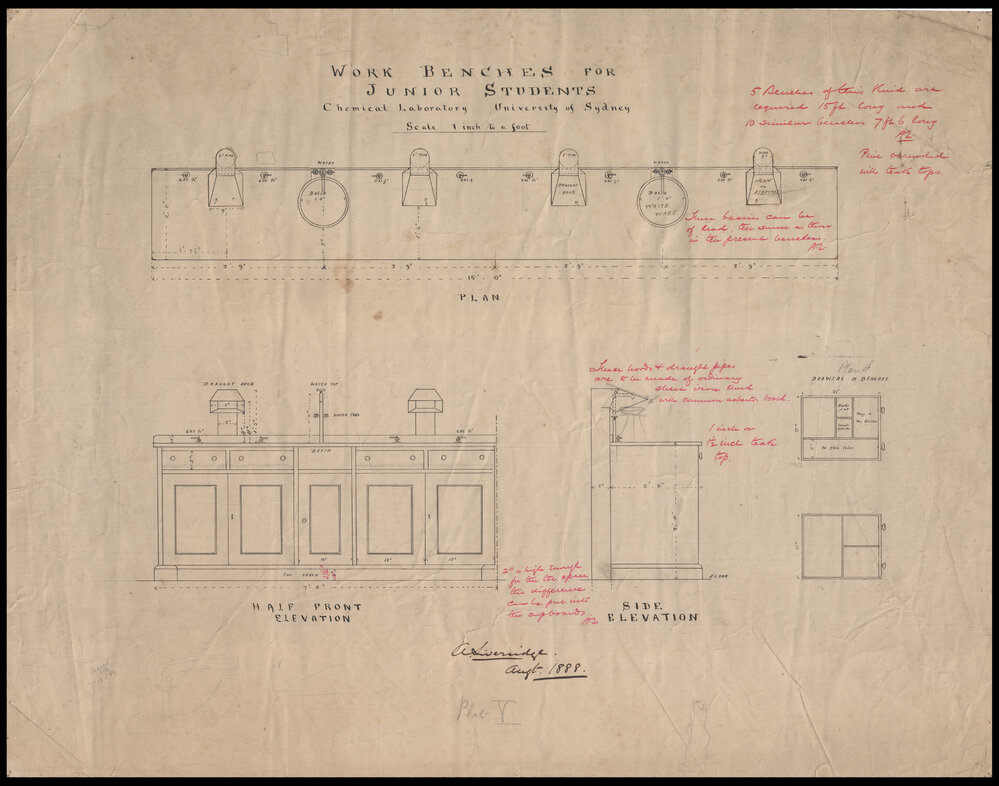 Chemical Laboratory - Pharmacy Building - Work Benches for Junior Students