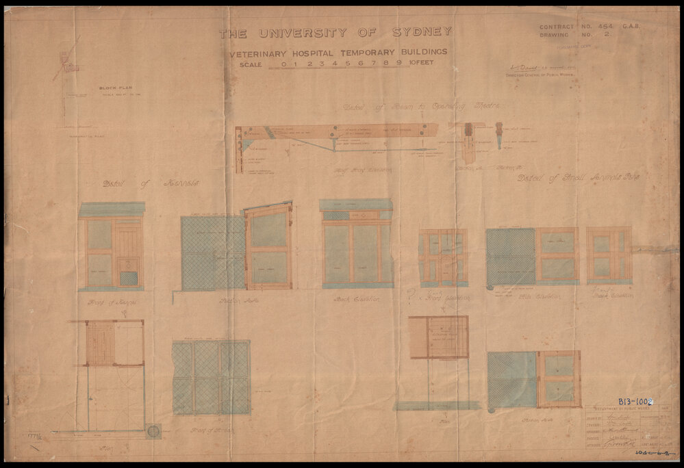 Veterinary School - Veterinary Science - Veterinary Hospital Temporary Building - Drawing No 2