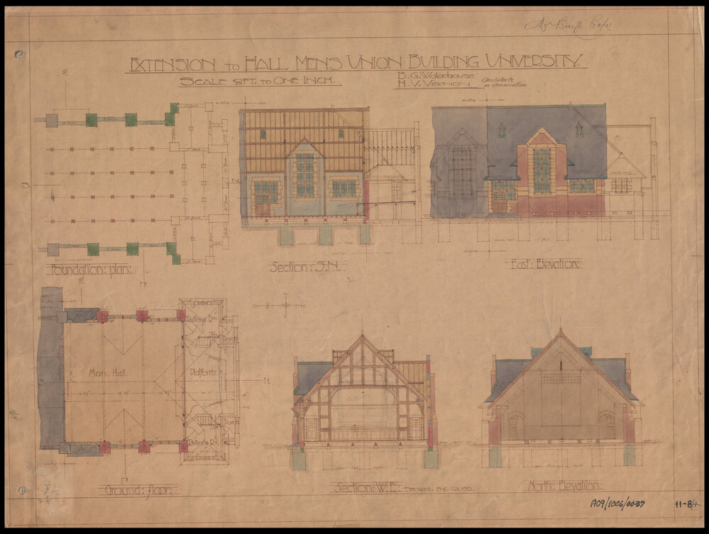 Union Building - Holme Building - Extension of Hall - Men's Union Building