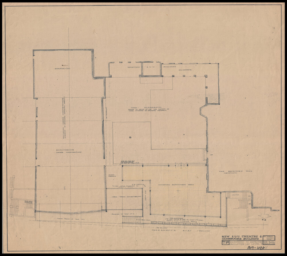 Union Building - Holme Building - New Union Theatre and Clubrooms - Extension to Level 3 Refectory Facilities