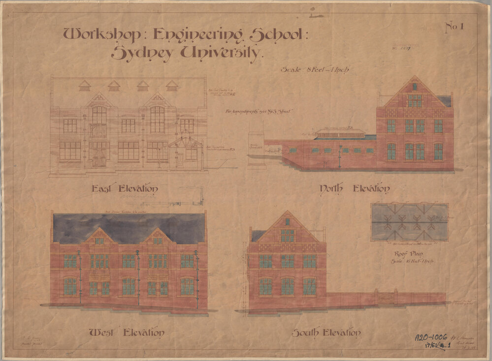 Engineering Building - John Woolley Building - Workshop - Elevations