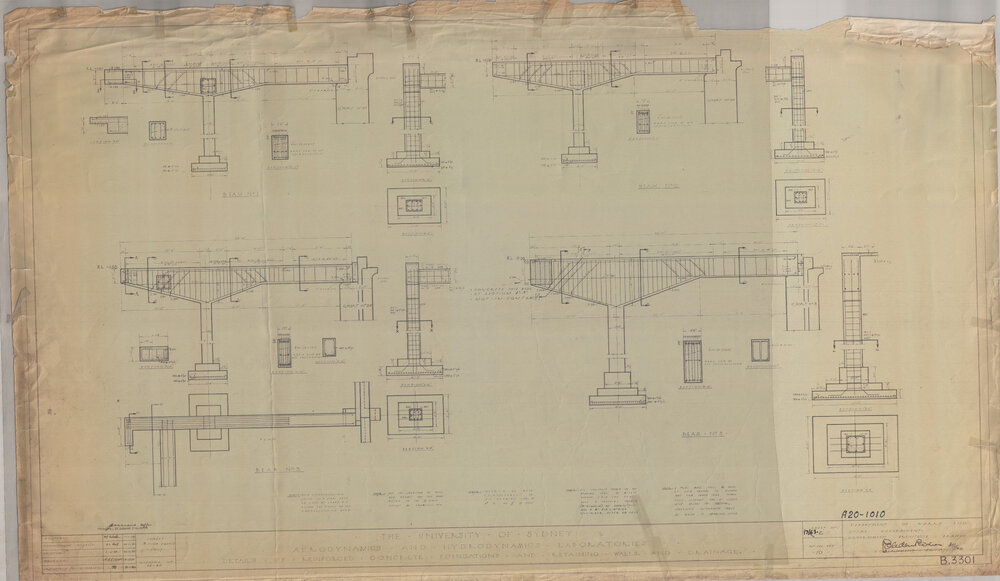 Engineering Building - John Woolley Building - Aerodynamics and Hydrodynamics Laboratories - Beams