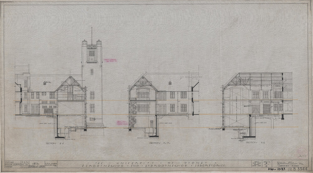 Engineering Building - John Woolley Building - Aerodynamics and Hydrodynamics Laboratories - Sections HH, KK, LL