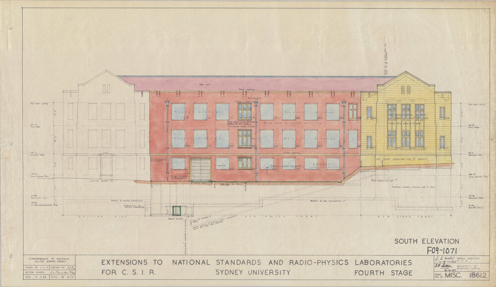 National Standards and Radio-Physics Laboratories for Council for Scientific and Industrial Research (CSIR) - Extensions - South Elevation