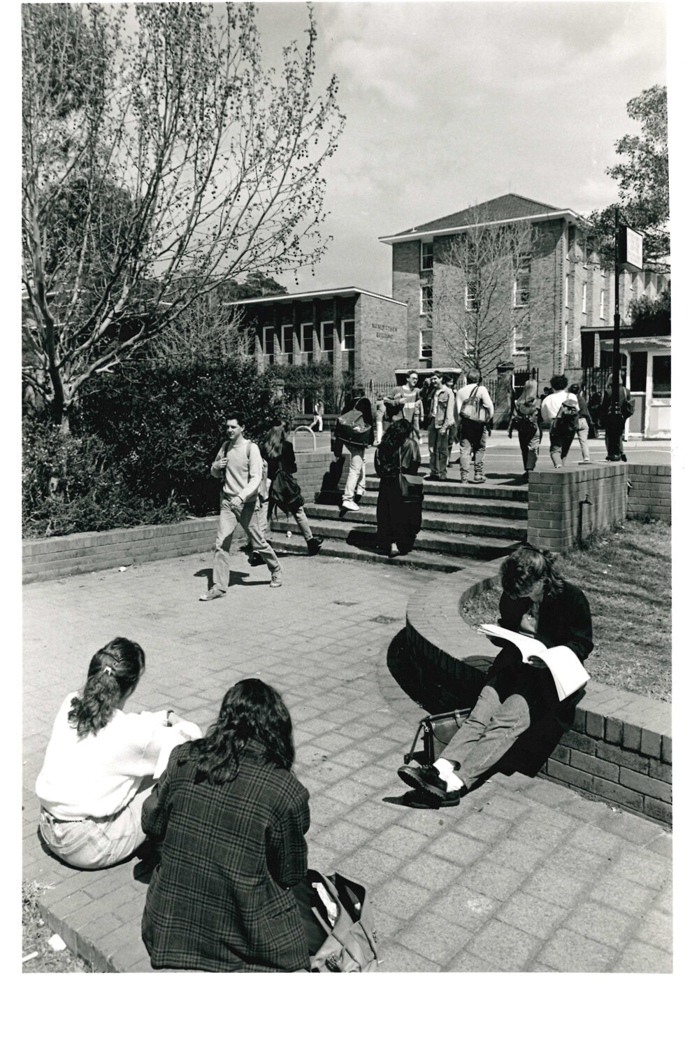 Students Near the Merewether Building