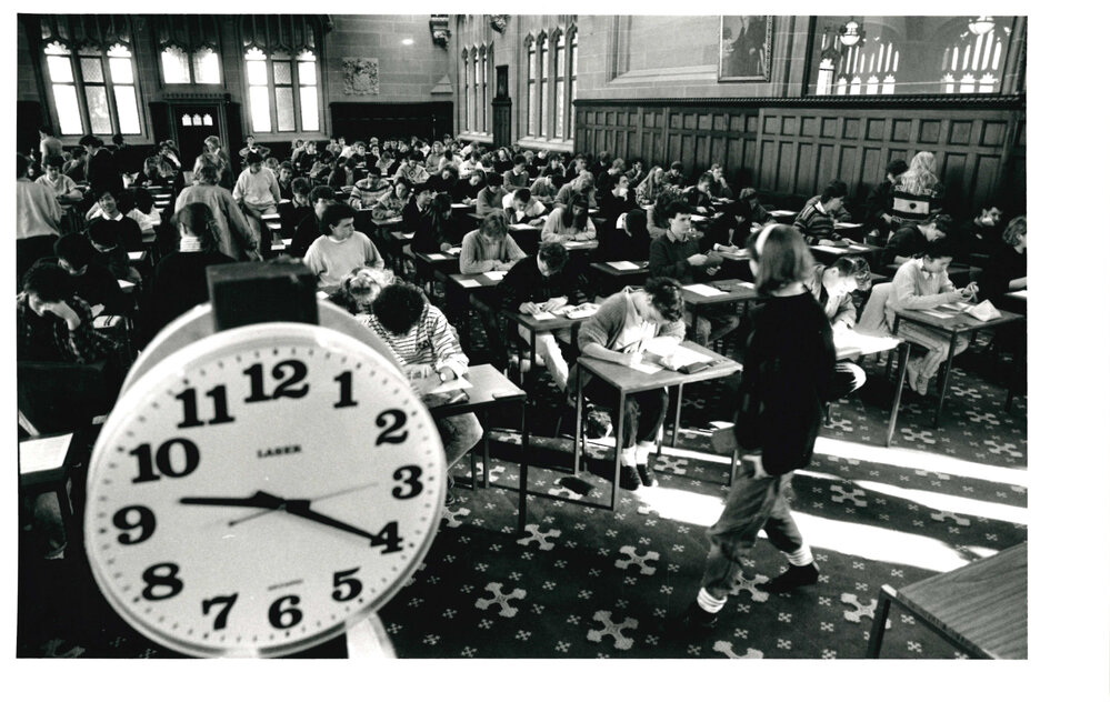 Students in the MacLaurin Hall for Examinations