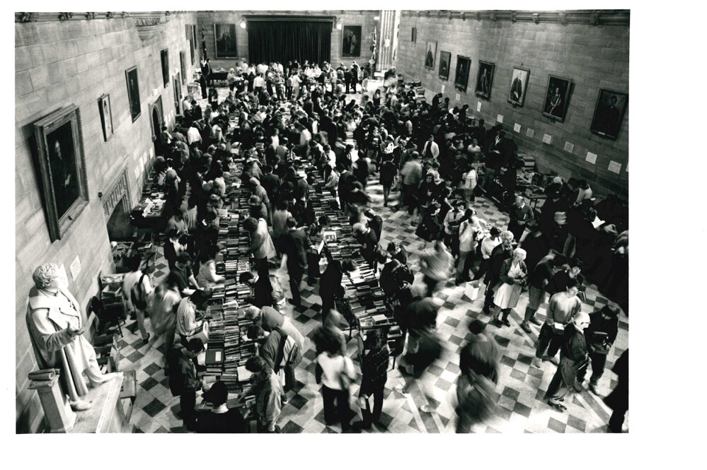 Shoppers at the Book Fair in the Great Hall