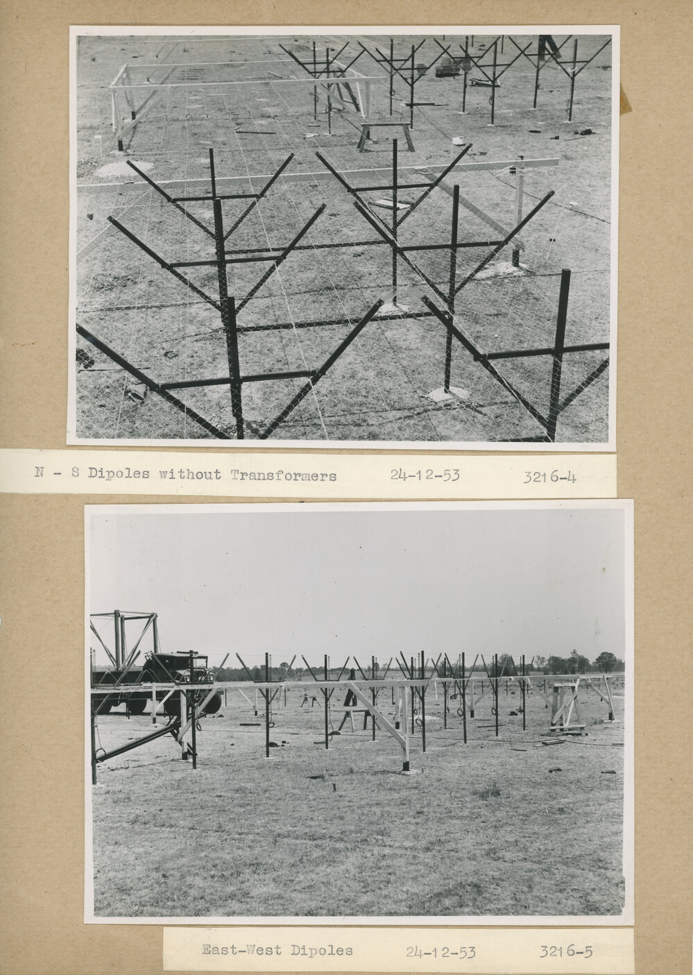 Construction of the Fleurs Cross and Radioastronomy Field Station - N-S Dipoles Without Transformers and East-West Dipoles