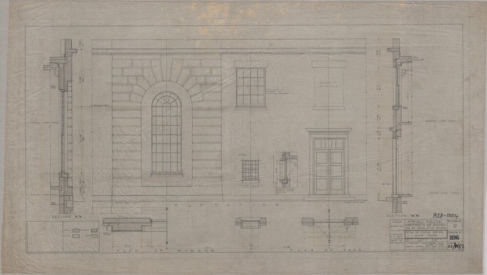 Physics Building - South Facade - Detail of Centre Portion
