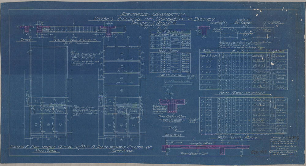 Physics Building - Reinforced Construction - Section 2 - Drawing No 3172