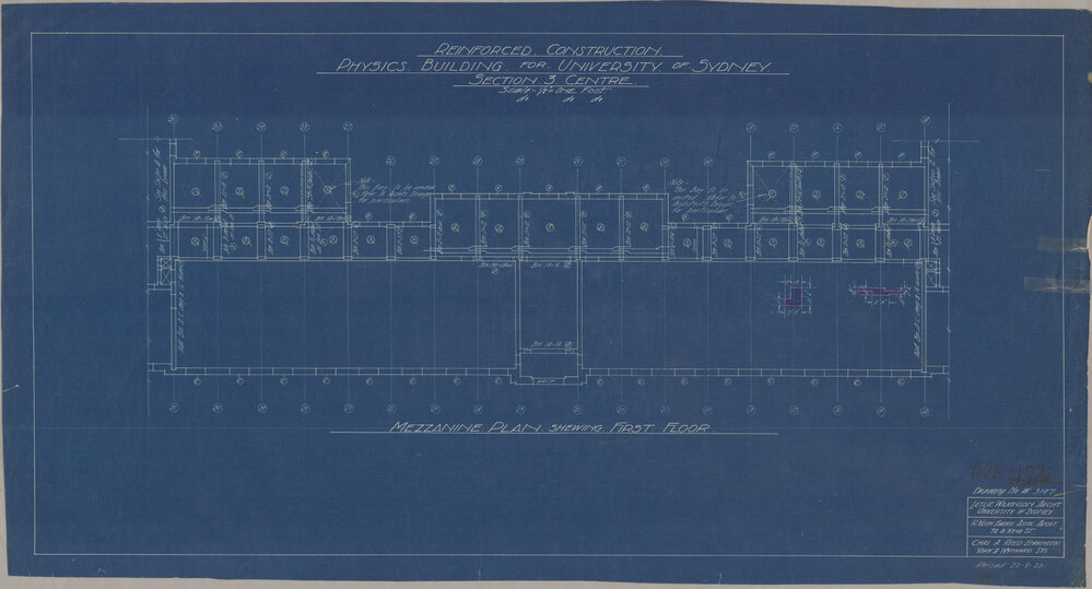 Physics Building - Reinforced Construction - Section 3 - Drawing No 3197