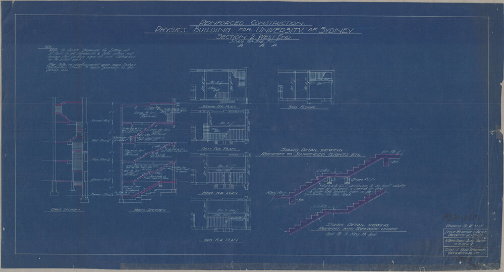 Physics Building - Reinforced Construction - Section 2 - Drawing No 3215
