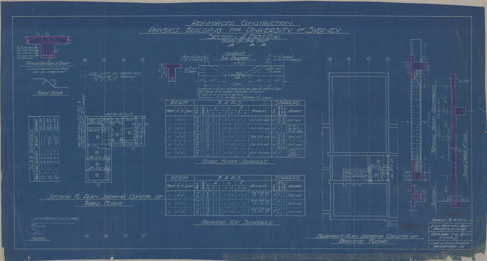 Physics Building - Reinforced Construction - Section 4 - Drawing No 3303