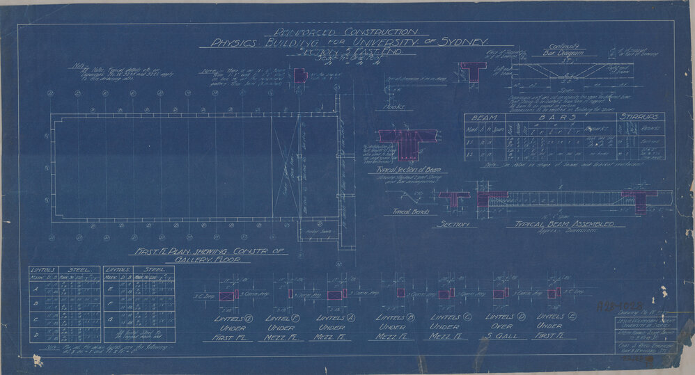 Physics Building - Reinforced Construction - Section 5 - Drawing No 3287