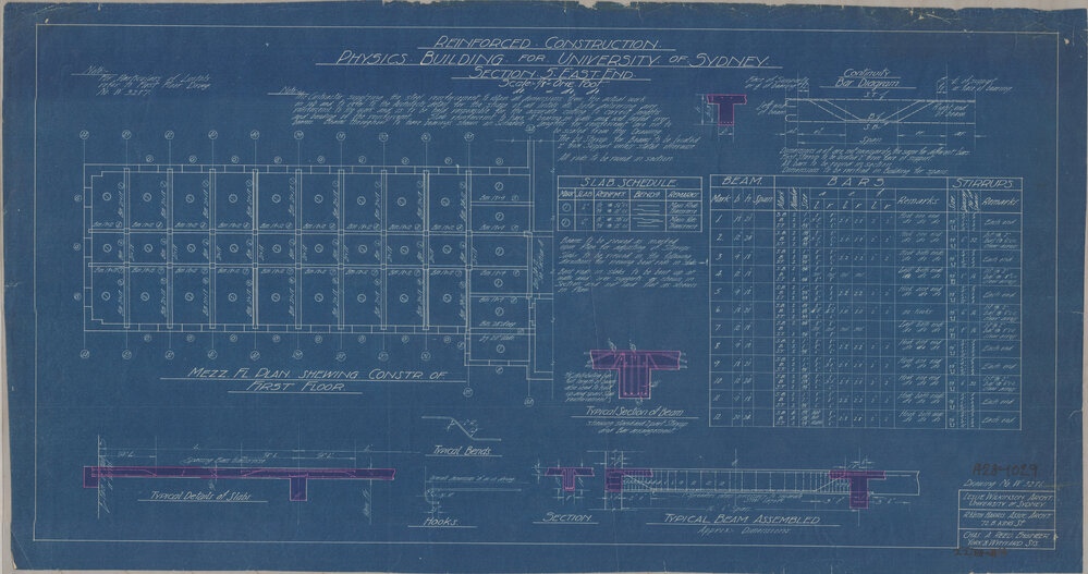 Physics Building - Reinforced Construction - Section 5 - Drawing No 3286