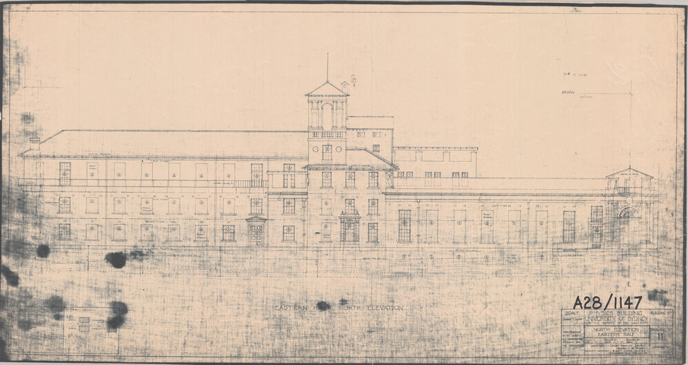 Physics Building - North Elevation - Eastern Half