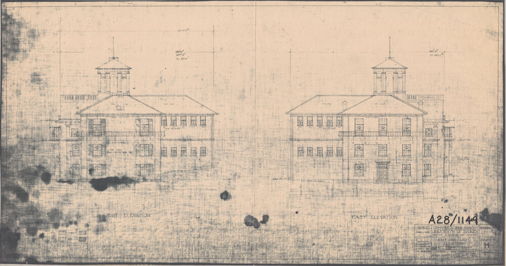 Physics Building - West and East Elevations