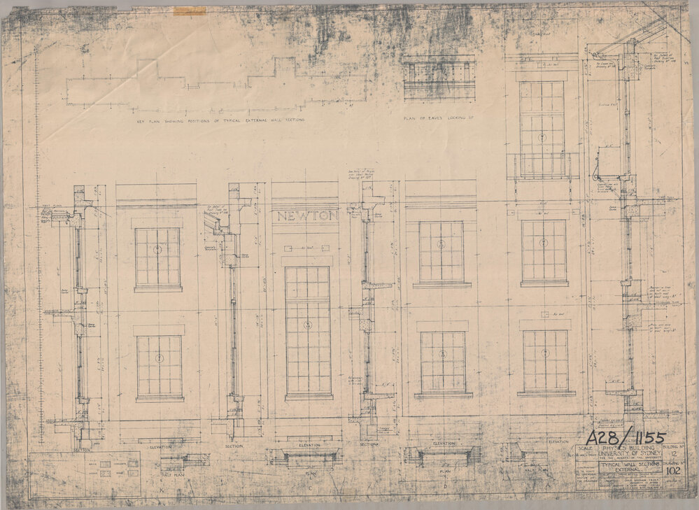 Physics Building - Typical External Wall Sections - Paper Copy