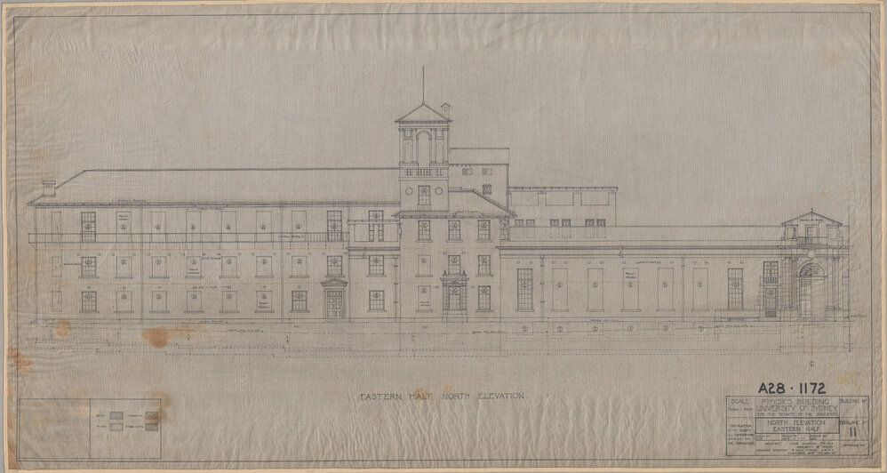 Physics Building - North Elevation - Eastern Half