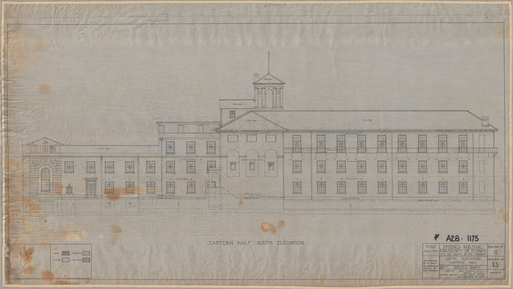 Physics Building - South Elevation - Eastern Half